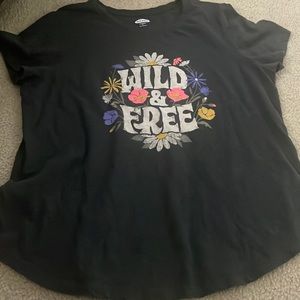 Soft black graphic tee